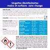 Lingettes désinfectantes écurie virucide multisurfaces ( X100) Date courte