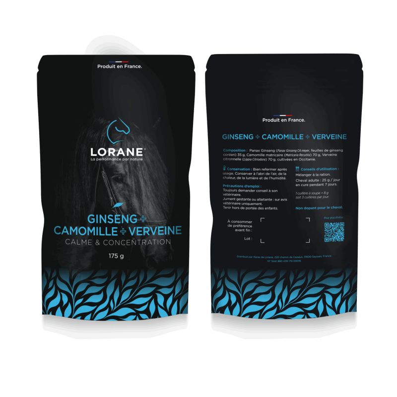 Ginseng + Camomille + verveine - Anti-stress cheval - Lorane