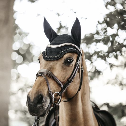 Bonnet anti-mouche cheval Wellington Stone Pearl - Kentucky Horsewear