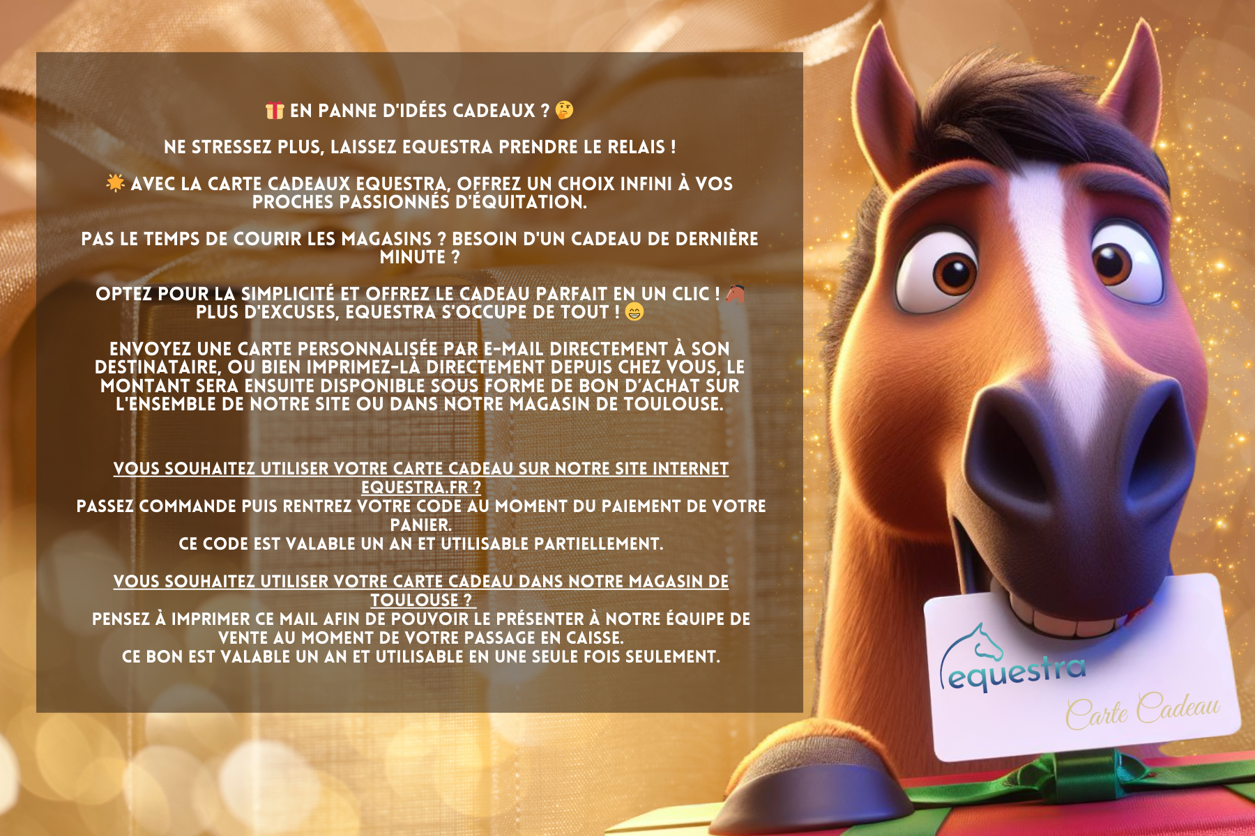 Carte cadeau Equestra