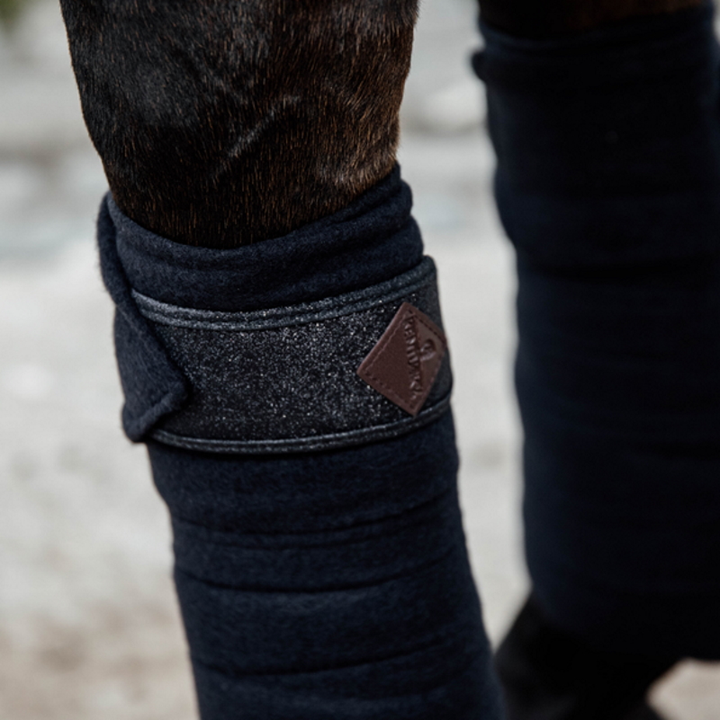 Bandes de polo Glitter noire Kentucky - Equestra