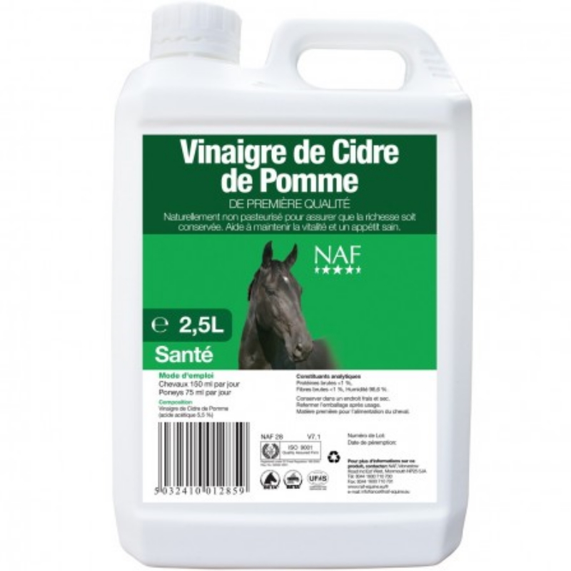 Vinaigre de cidre de pomme Naf - Equestra