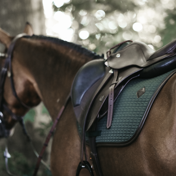 Tapis de selle Color Edition Leather kentucky vert olive - Equestra