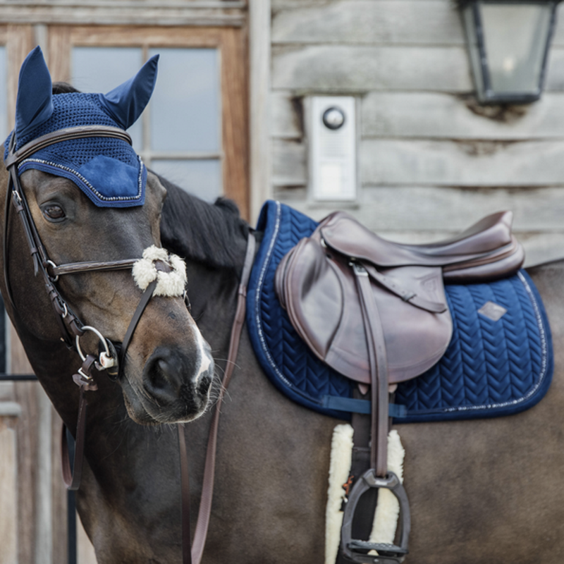 bonnet Velvet pearl Kentucly Horsewear marine - Equestra