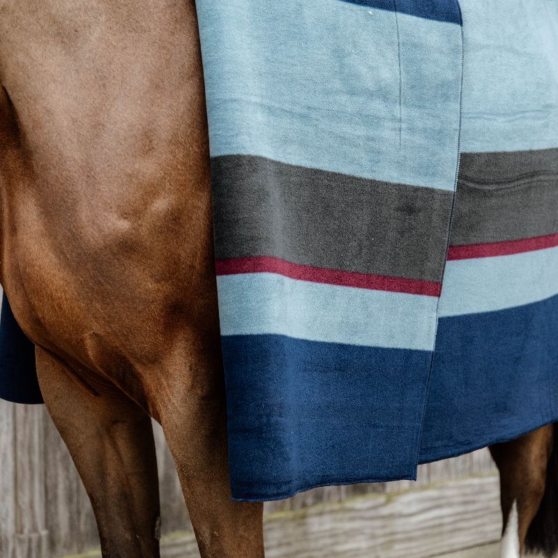 couverture Heavy Stripe marine kentucky horsewear - Equestra