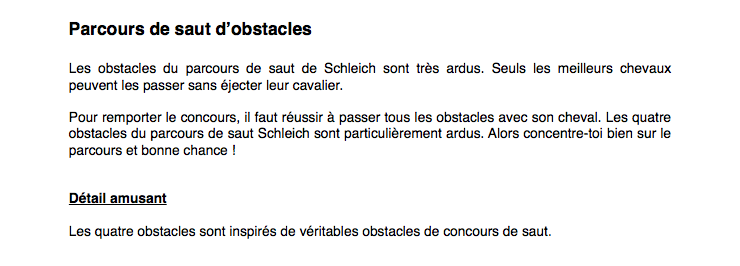 kit jeux parcours saut d'obstacles schleich