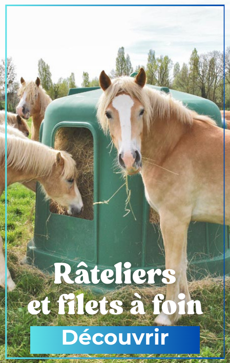 Nos râteliers et filets à foin pour chevaux